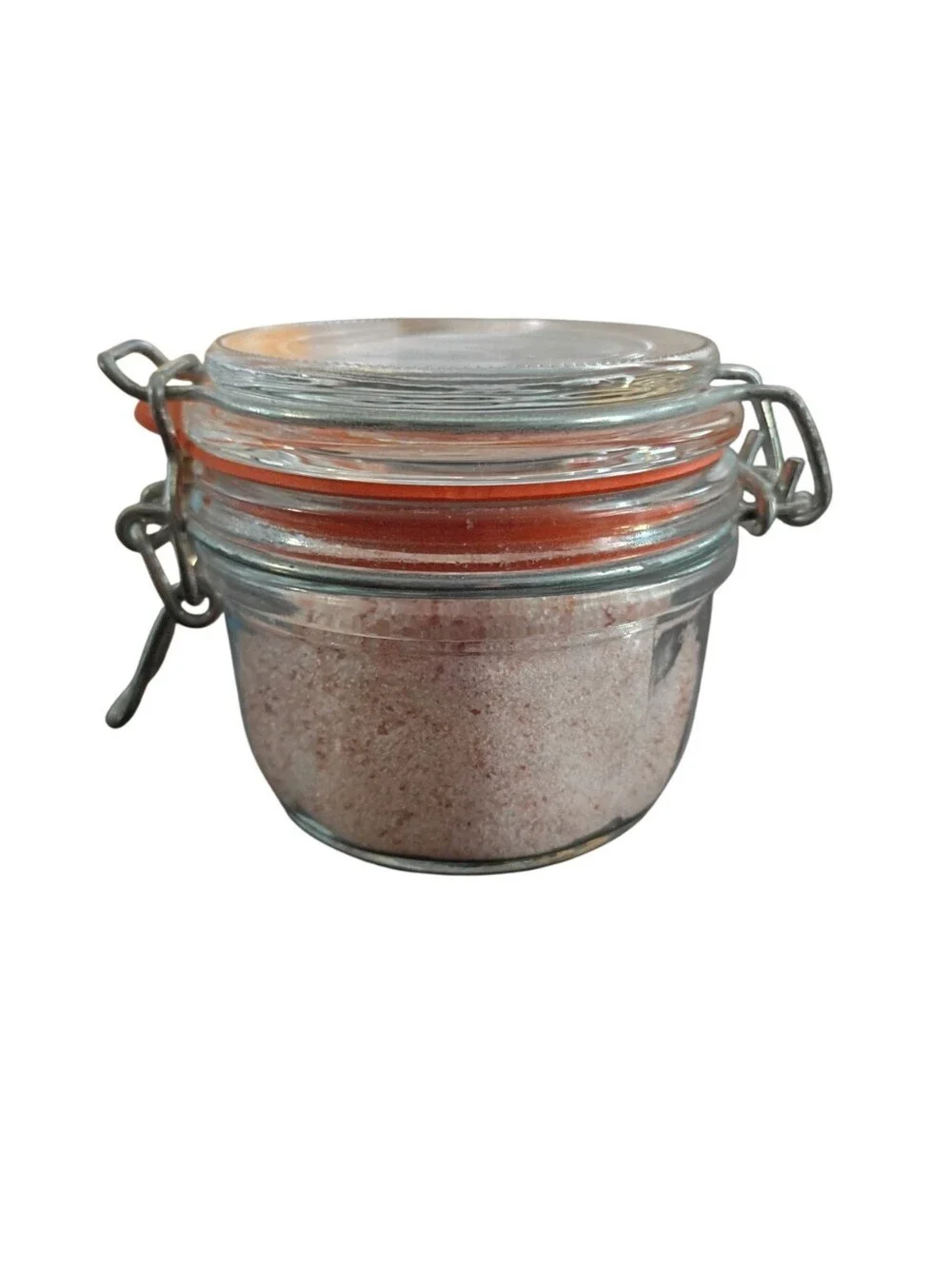 Himalayan Pink Salt In Small Glass Clasp Jars